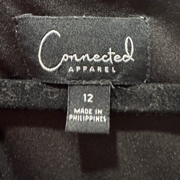 🌸🖤 Connected Apparel Black Floral Midi Dress – SZ 12 🖤🌸 - Picture 2 of 3